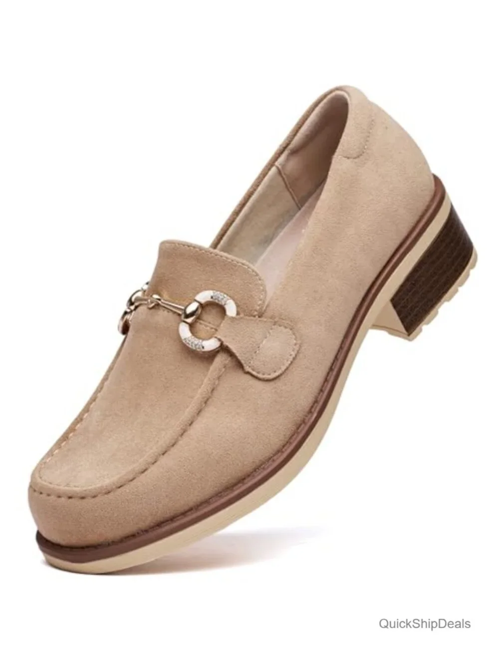 Women's Chunky Platform Loafers Slip-On Comfortable Lug Sole Memory Foam